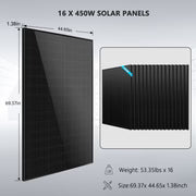 Sungold Power Hybrid Solar Kit 11.4KW 48V Split Phase 20.48KWH/51.2KWH Lithium Battery 450 Watt Solar Panel (Optional) SGH-11N2E/ SGH-11N5E