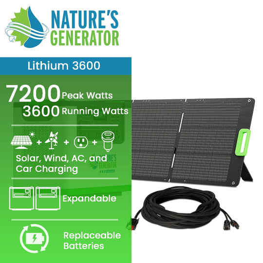 Nature's Generator Lithium 3600 Solar Generator