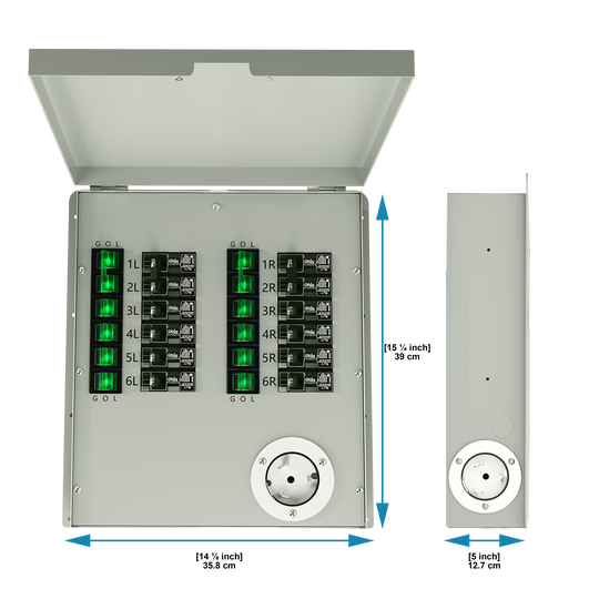 12-Circuit 120/240V 50A Non-Automatic Transfer Switch