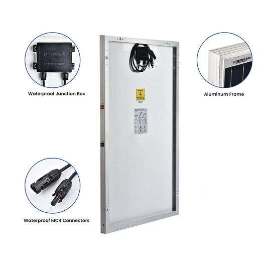 200W Rigid Solar Panels w/ cable and connector